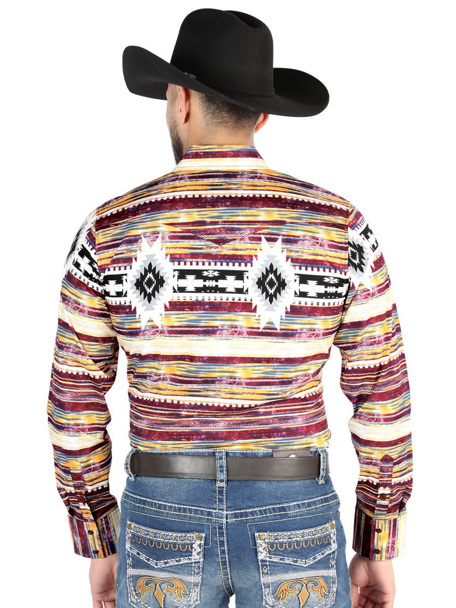 El General Casual Long Sleeve Shirt in Brown