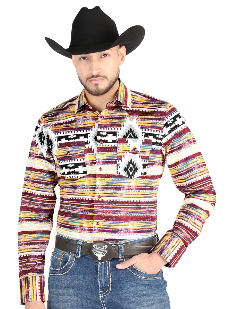 El General Casual Long Sleeve Shirt in Brown