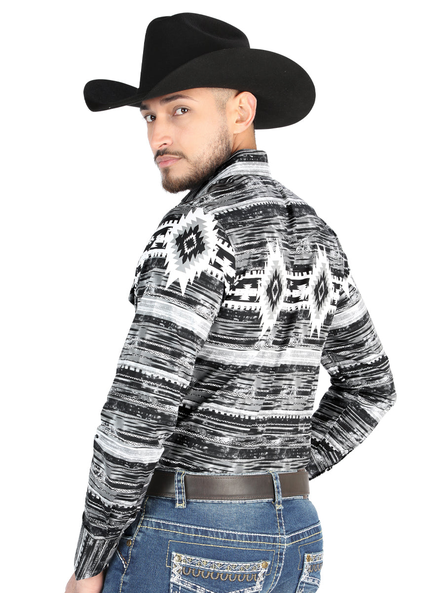 El General Casual Long Sleeve Shirt in Gray