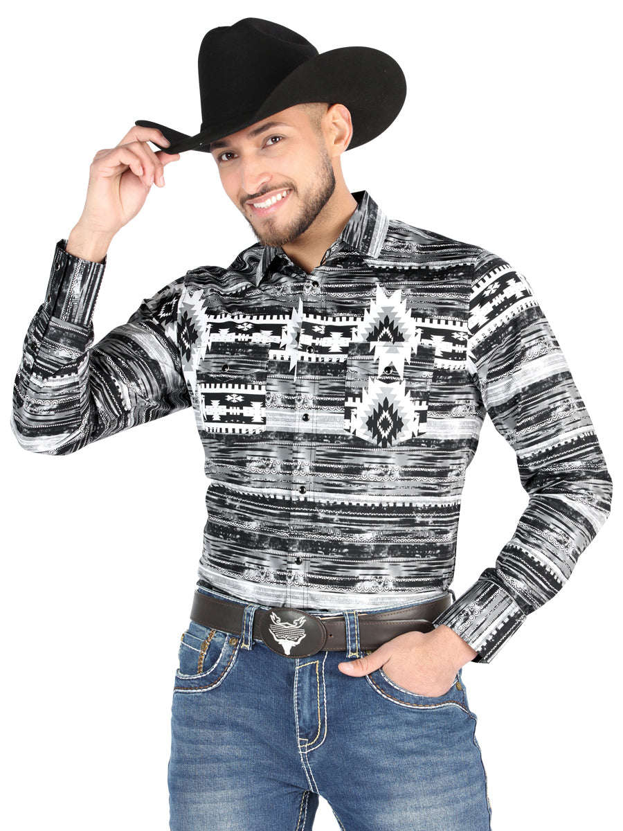 El General Casual Long Sleeve Shirt in Gray