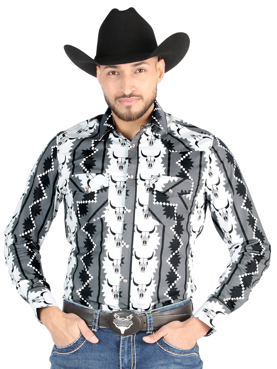 El General Casual Long Sleeve Shirt in Black