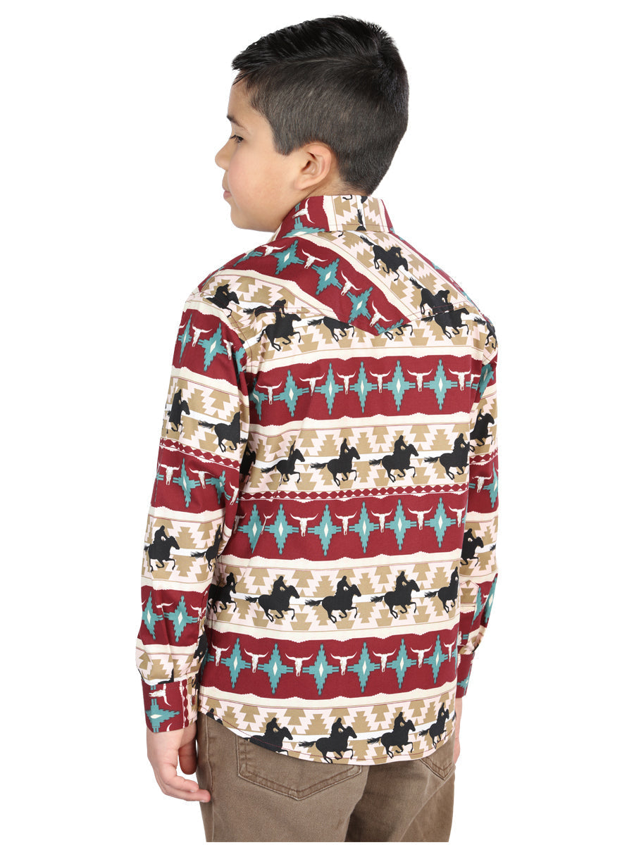 Casual Long-Sleeve Shirt by El General in Ivory