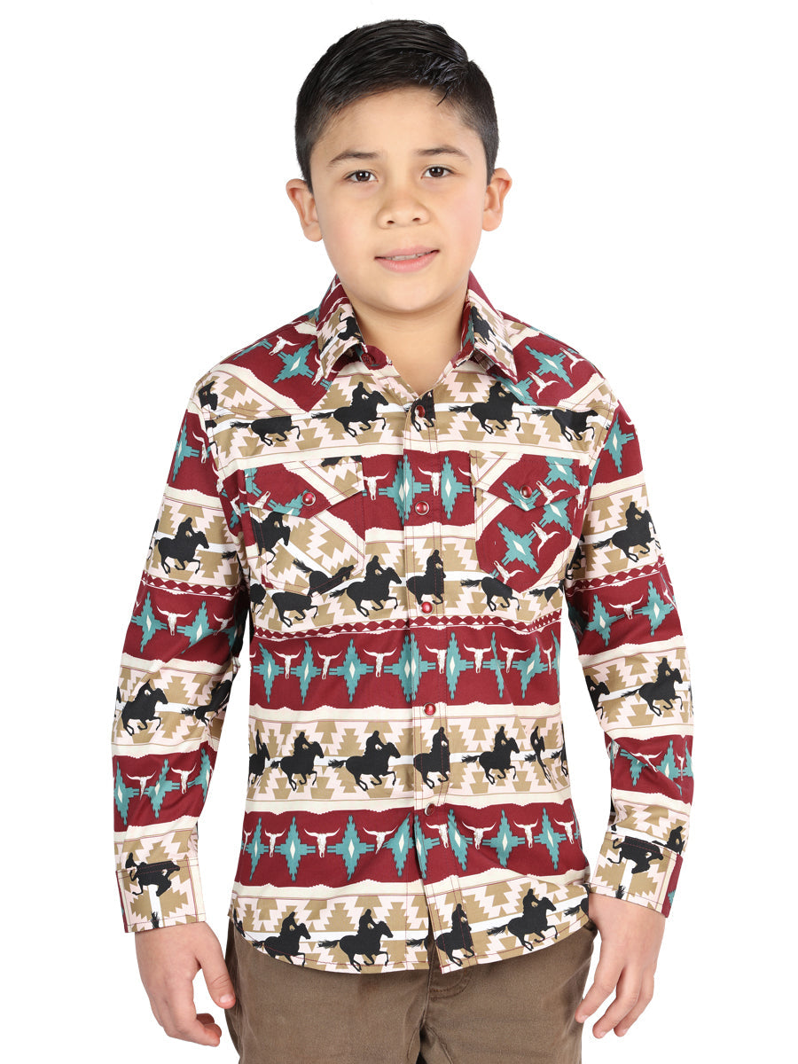 Casual Long-Sleeve Shirt by El General in Ivory