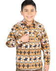 Casual Long-Sleeve Shirt by El General in Yellow
