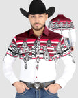 El General Casual Long Sleeve Shirt in Burgundy