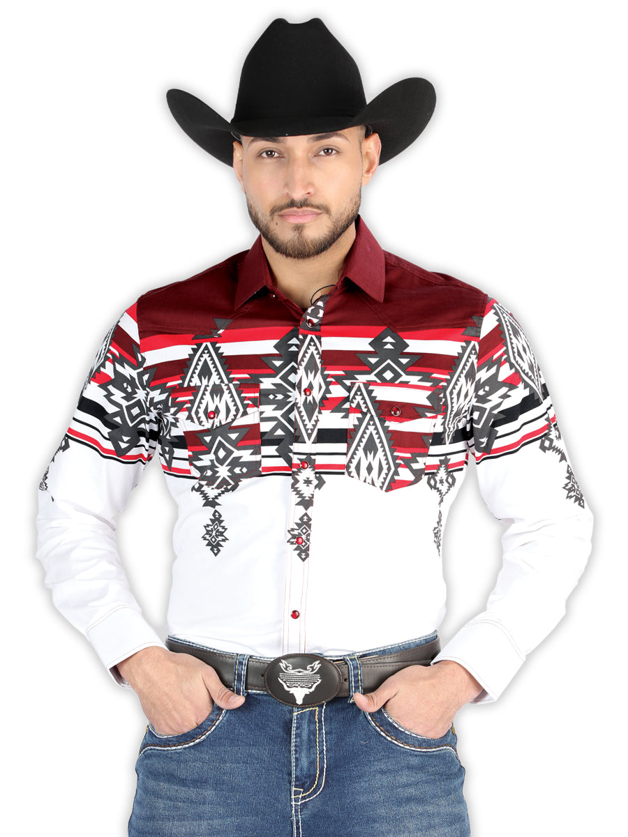 El General Casual Long Sleeve Shirt in Burgundy