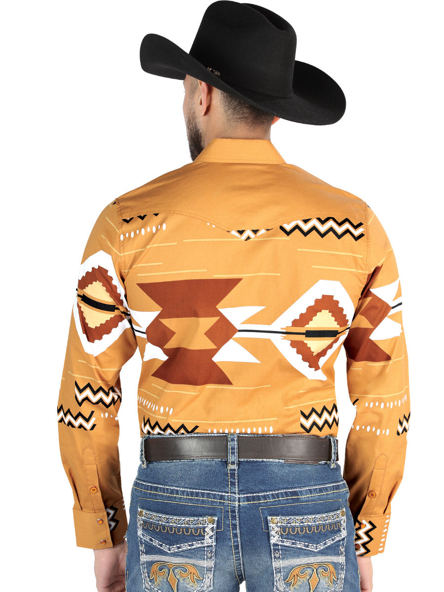El General Casual Long Sleeve Shirt in Taupe