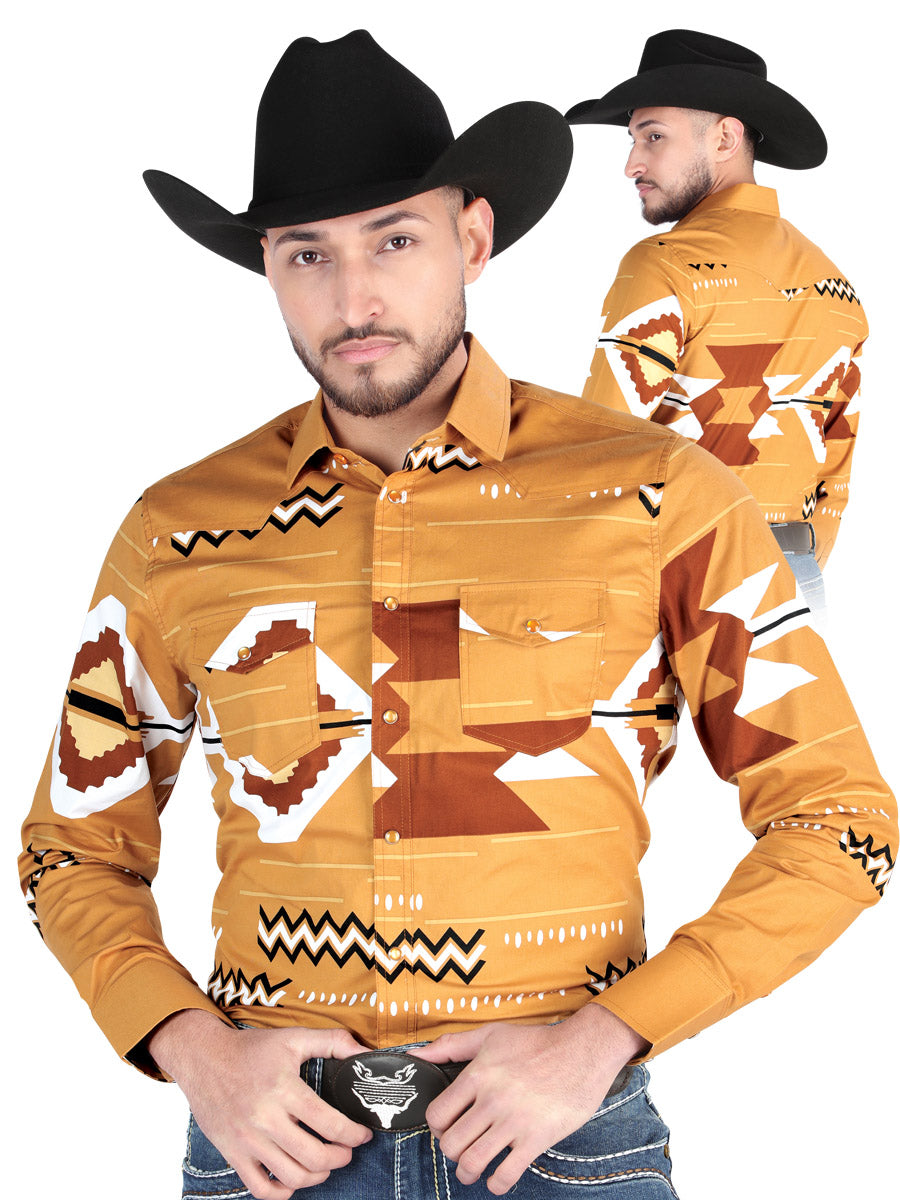 El General Casual Long Sleeve Shirt in Taupe