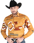El General Casual Long Sleeve Shirt in Taupe