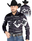 El General Casual Long Sleeve Shirt in Black