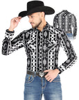 El General Casual Long Sleeve Shirt in Black