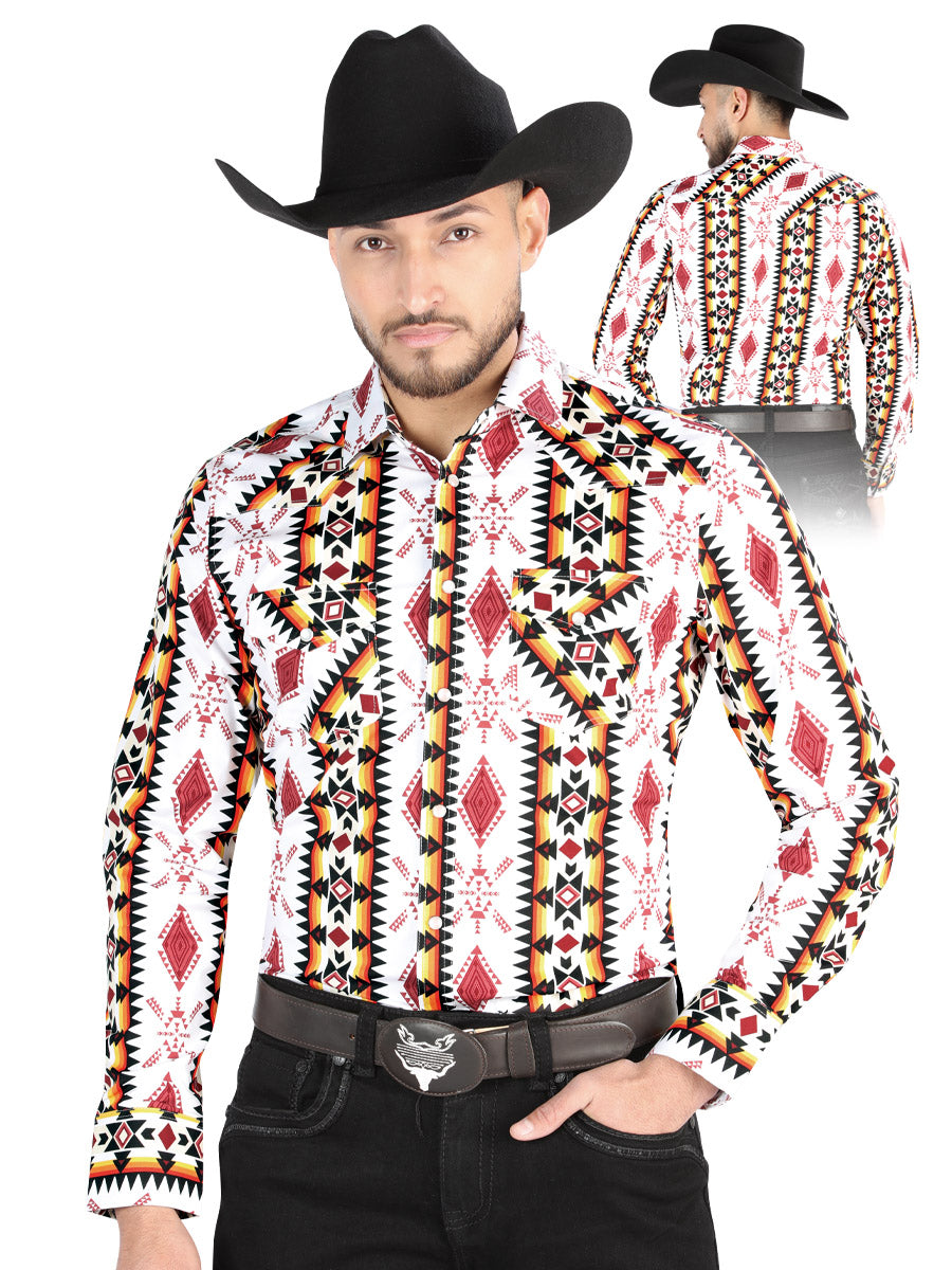 El General Casual Long Sleeve Shirt in White