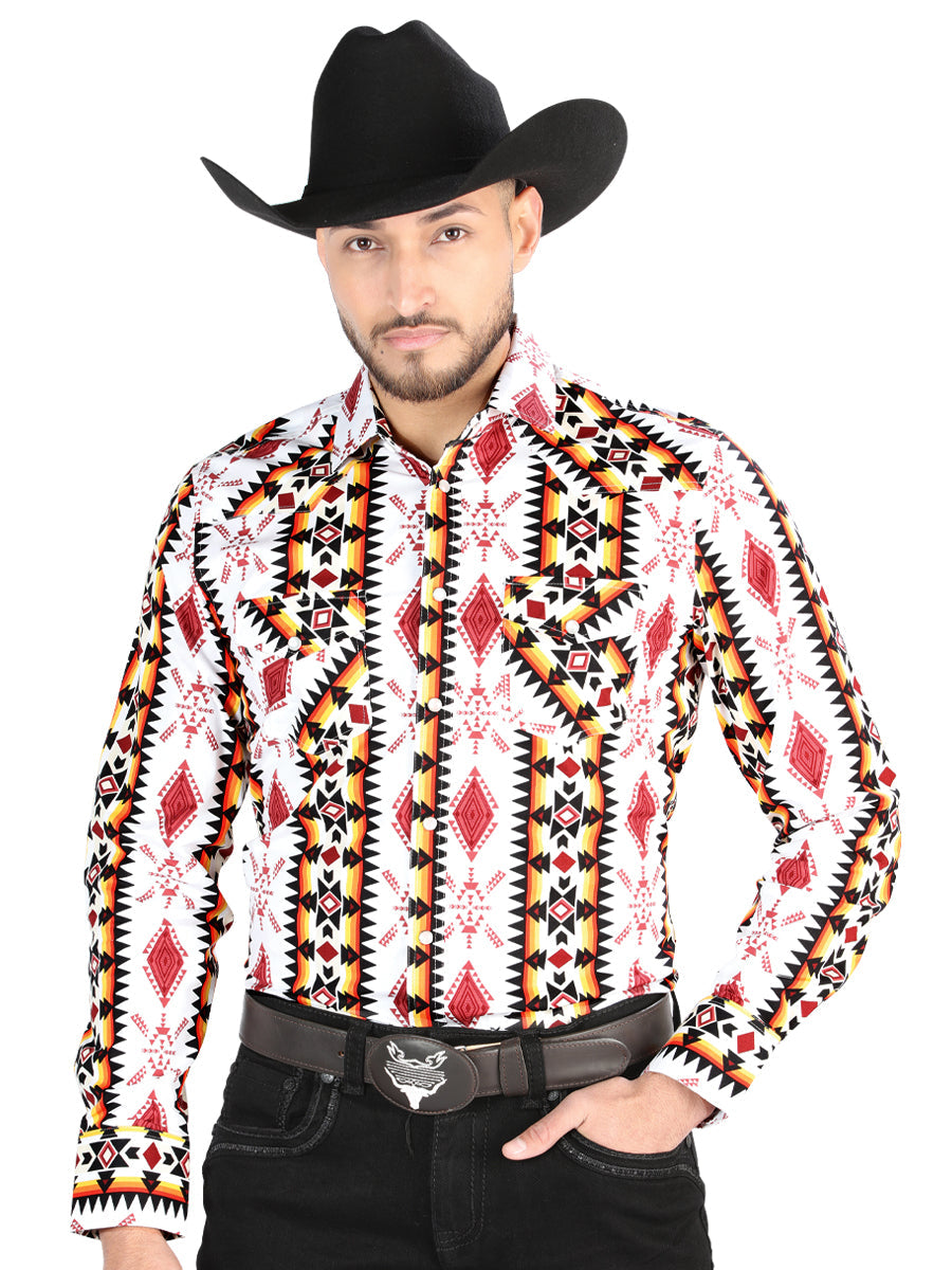 El General Casual Long Sleeve Shirt in White