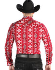 El General Casual Long Sleeve Shirt in Red