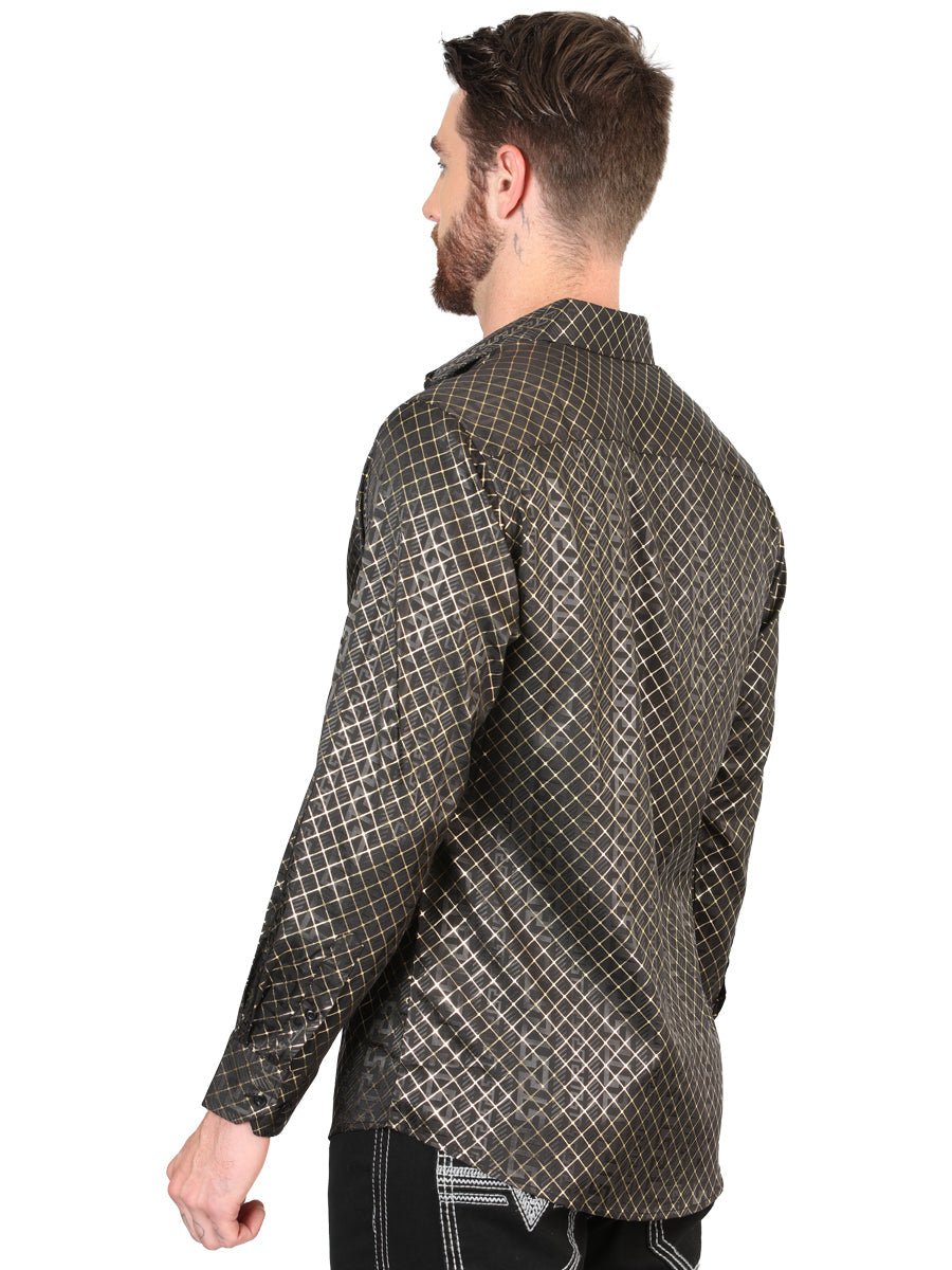 El General Black/Gold Casual Long-Sleeve Shirt
