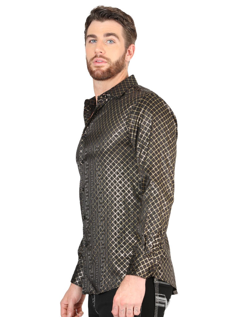 El General Black/Gold Casual Long-Sleeve Shirt