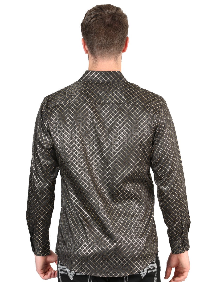 El General Black/Gold Casual Long-Sleeve Shirt