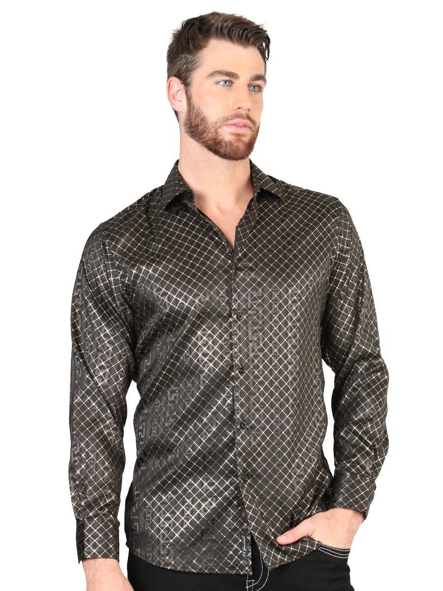 El General Black/Gold Casual Long-Sleeve Shirt