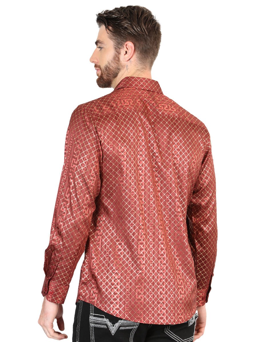 El General Burgundy Casual Long-Sleeve Shirt
