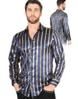 El General Navy/Gold Casual Long-Sleeve Shirt