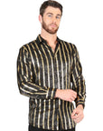 El General Black/Gold Casual Long-Sleeve Shirt