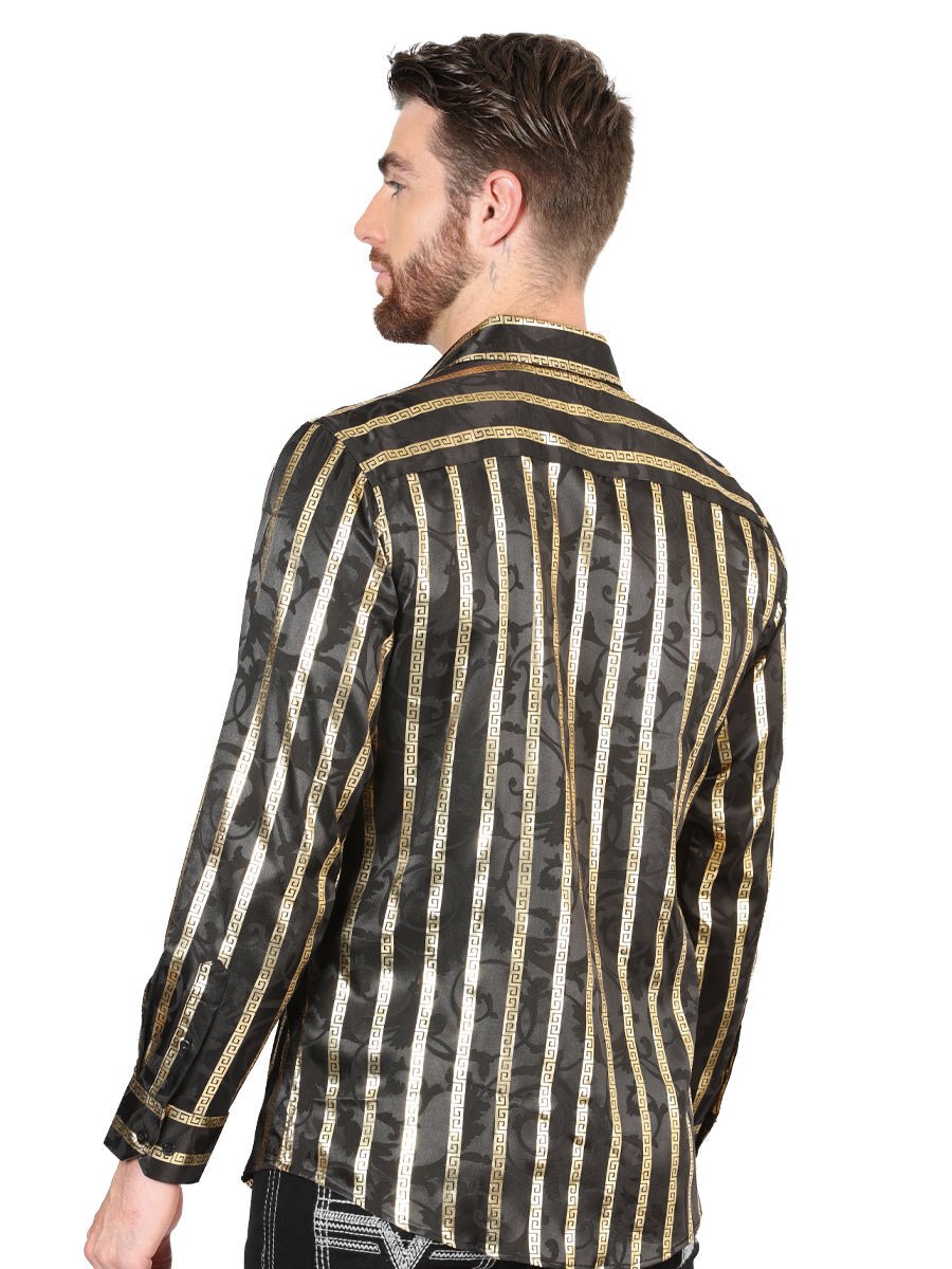El General Black/Gold Casual Long-Sleeve Shirt