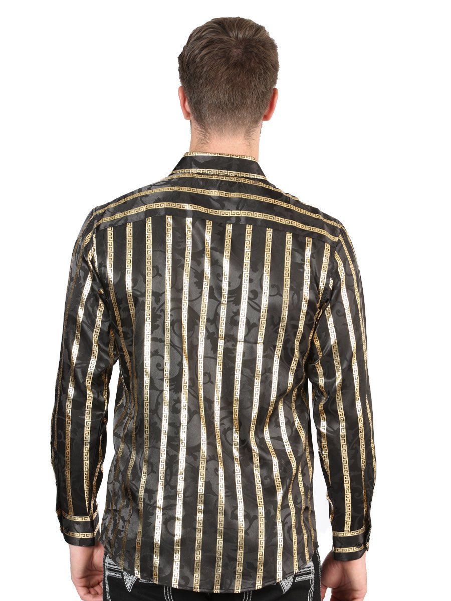 El General Black/Gold Casual Long-Sleeve Shirt