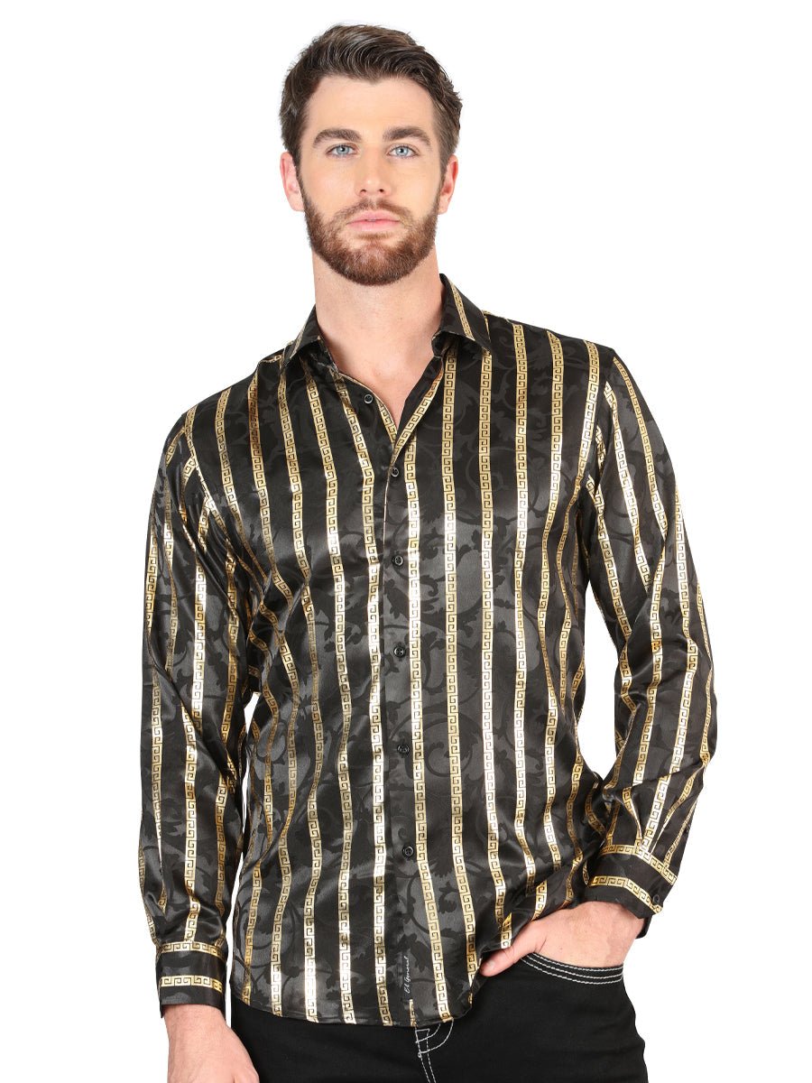 El General Black/Gold Casual Long-Sleeve Shirt