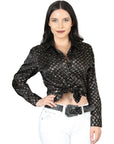 El General Casual Long-Sleeve Shirt in Black/Gold