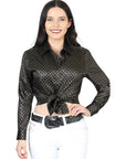 El General Casual Long-Sleeve Shirt in Black/Gold