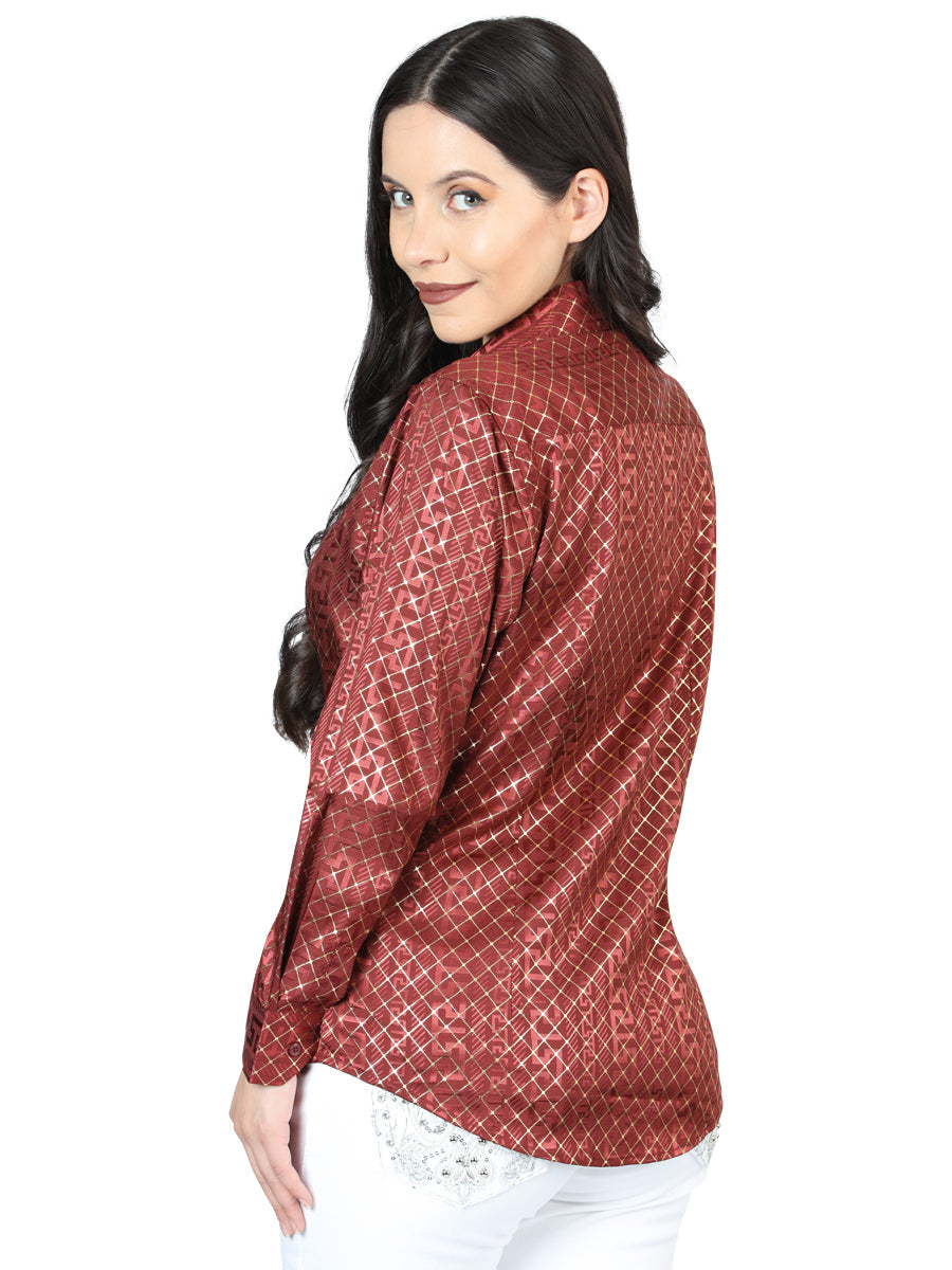 El General Casual Long-Sleeve Shirt in Burgundy