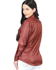 El General Casual Long-Sleeve Shirt in Burgundy