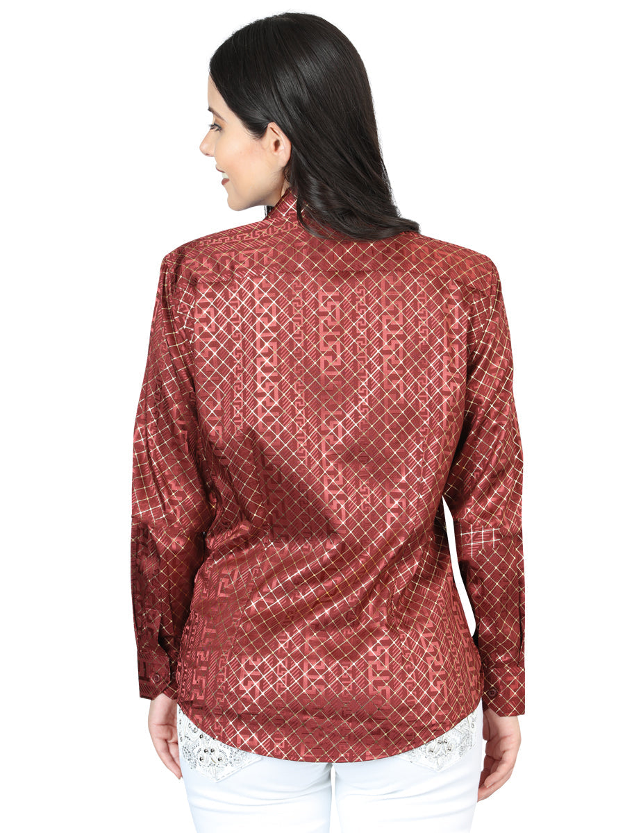 El General Casual Long-Sleeve Shirt in Burgundy