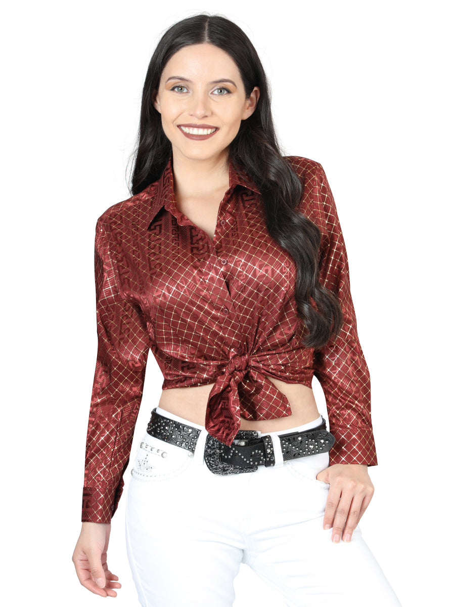 El General Casual Long-Sleeve Shirt in Burgundy