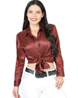 El General Casual Long-Sleeve Shirt in Burgundy