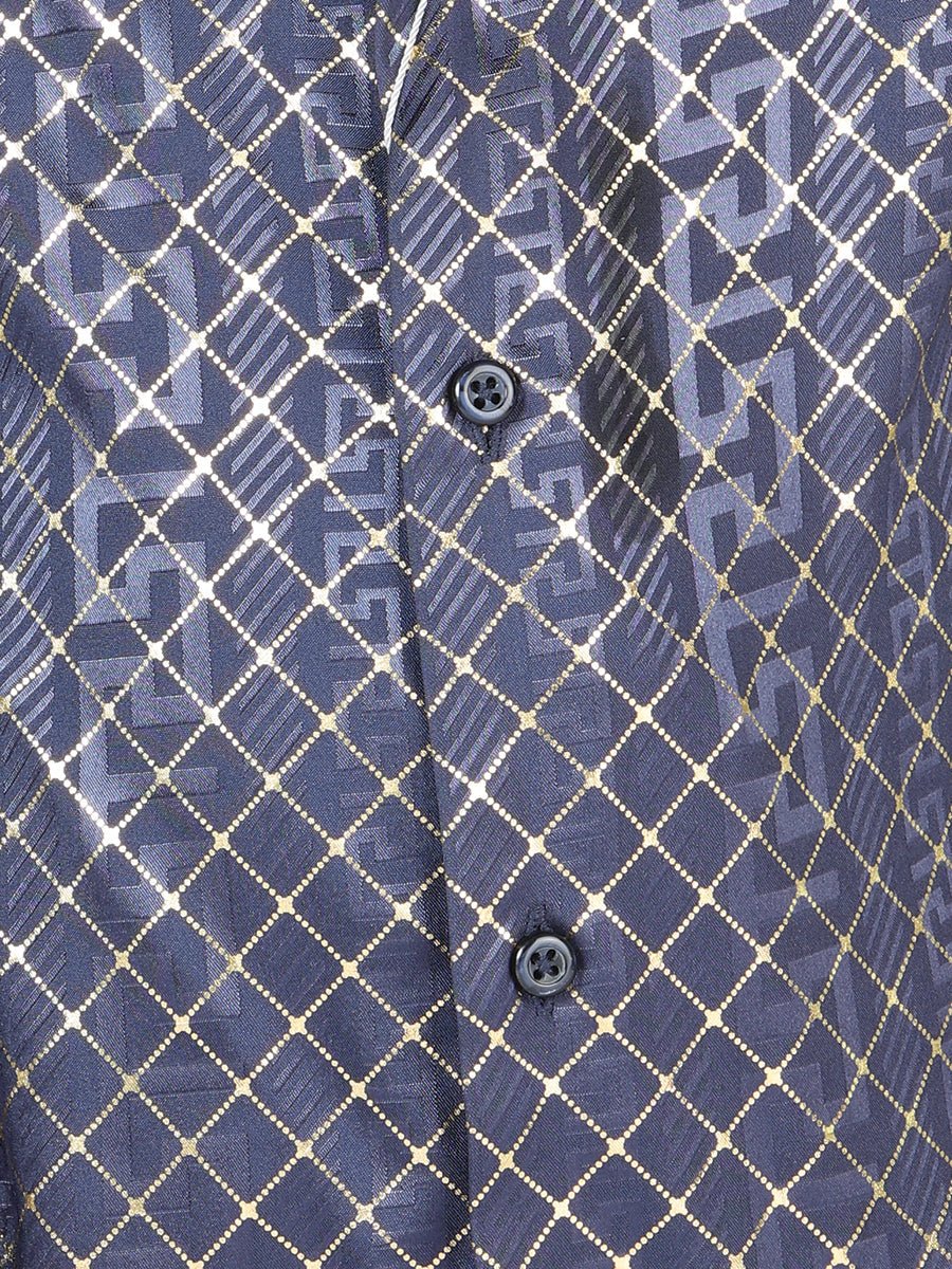 El General Navy Blue Casual Long-Sleeve Shirt