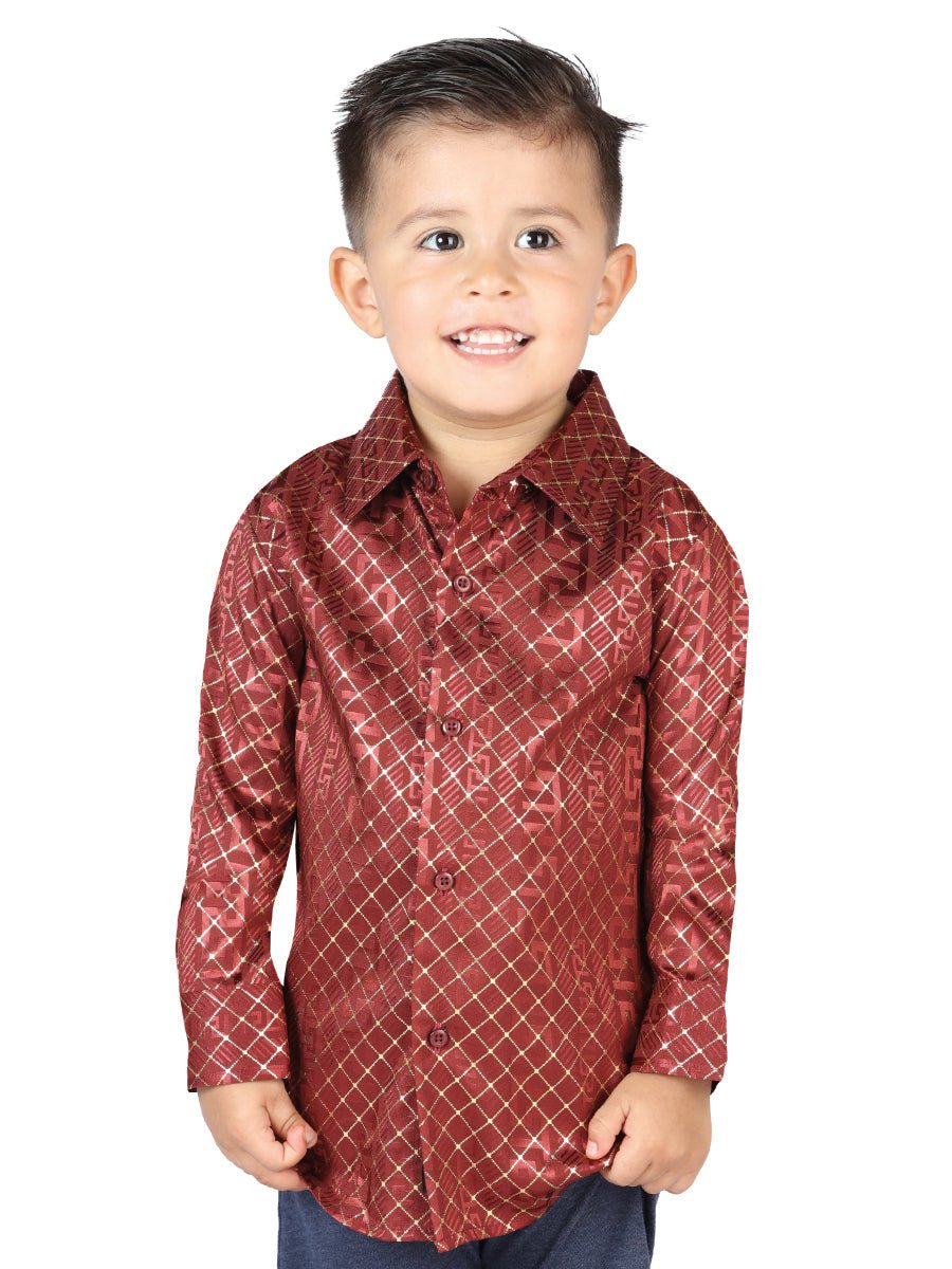 El General Burgundy Casual Long-Sleeve Shirt