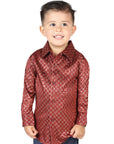 El General Burgundy Casual Long-Sleeve Shirt