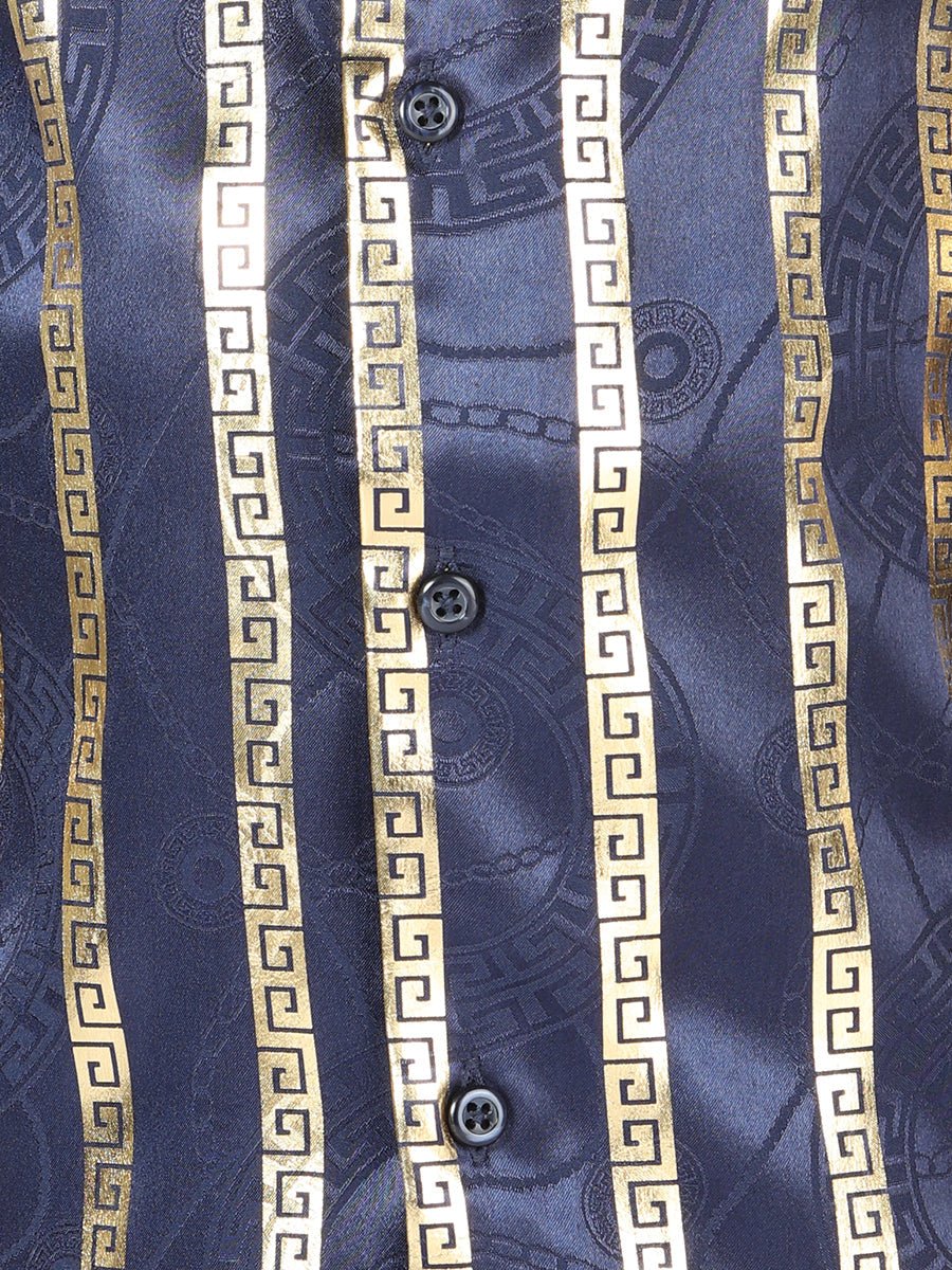 El General Navy/Gold Casual Long-Sleeve Shirt