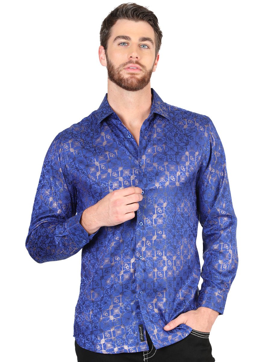 El General Royal Blue Casual Long-Sleeve Shirt
