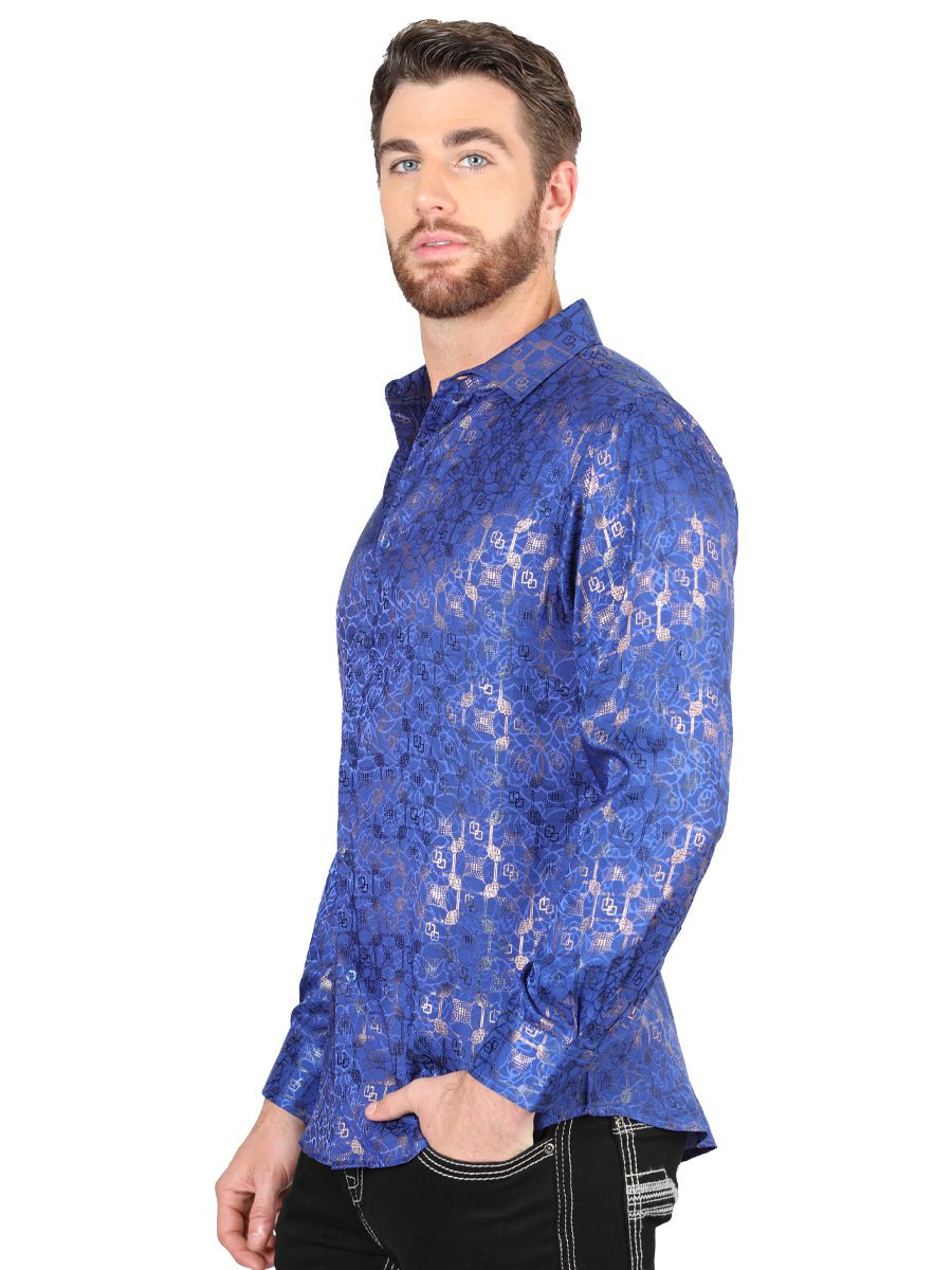 El General Royal Blue Casual Long-Sleeve Shirt
