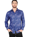 El General Royal Blue Casual Long-Sleeve Shirt