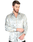 El General Grey/Gold Casual Long-Sleeve Shirt