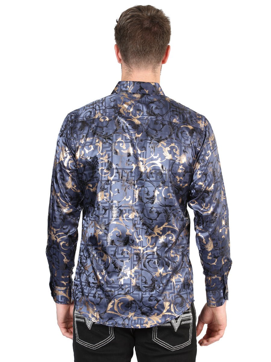 El General Navy Blue Casual Long-Sleeve Shirt