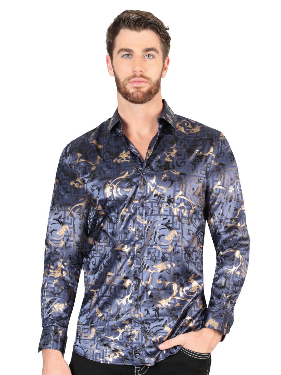 El General Navy Blue Casual Long-Sleeve Shirt