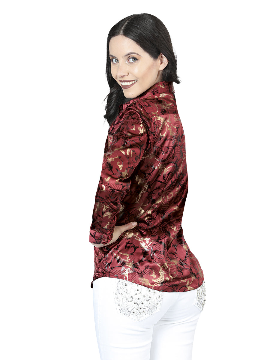El General Casual Long-Sleeve Shirt in Burgundy