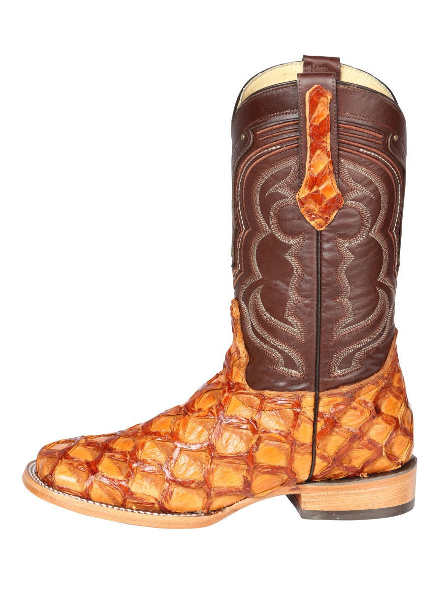 El General Men's Exotic Monster Fish Rodeo Boots in Honey