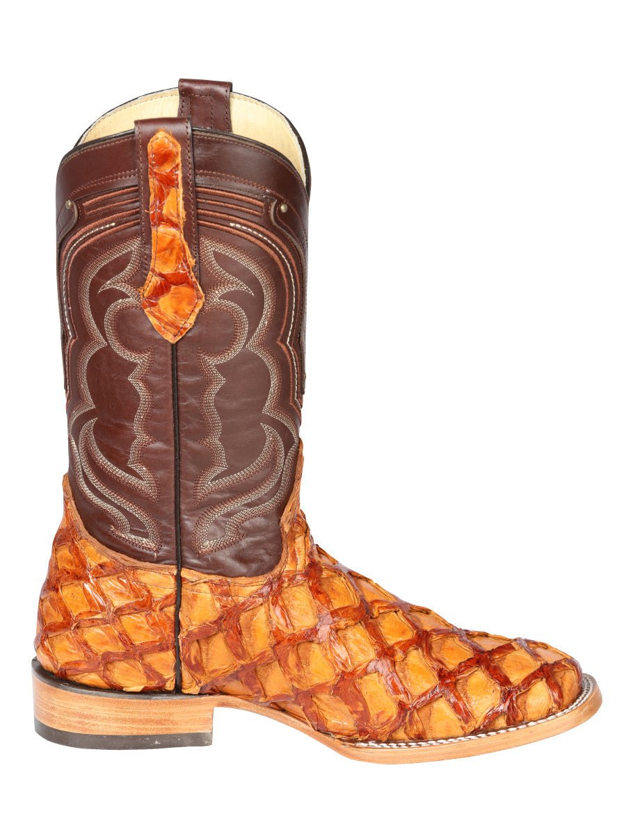El General Men's Exotic Monster Fish Rodeo Boots in Honey