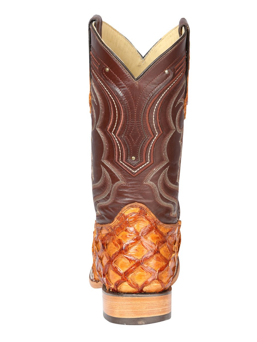 El General Men's Exotic Monster Fish Rodeo Boots in Honey