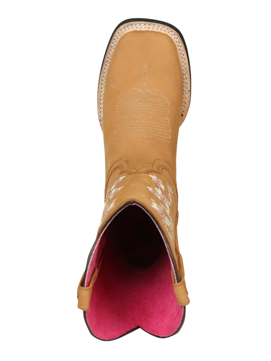 Cowboy Boot - El General Rodeo - Woman Nobuck in Peach